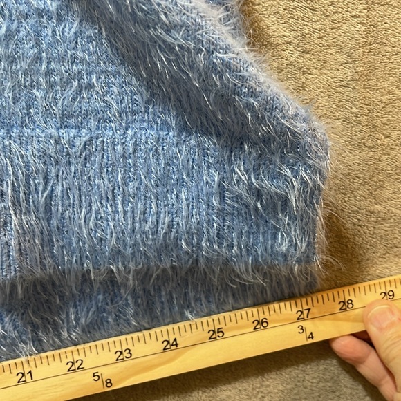 Eyelash Baby Blue Thick Show‎ me your Mumu Women Sz XXL Cozy Forever Sweater L/S - Picture 10 of 15